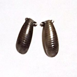 Vintage Silver Tone Clip On Earrings